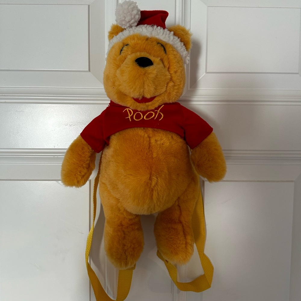Kids Santa Winnie the Pooh plush backpack